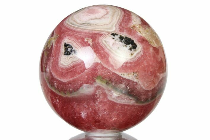 Polished Rhodochrosite Sphere - Argentina #315245